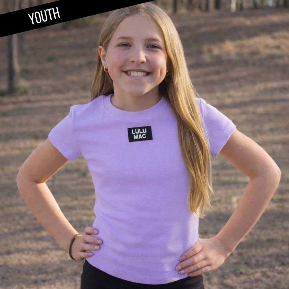 Lulu Mac Kids Lavender Baby Doll Tee